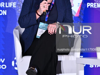 Emma Joussement participates in the Premier League during the Social Football Summit 2024 at the Olympic Stadium in Rome, Italy, on November...