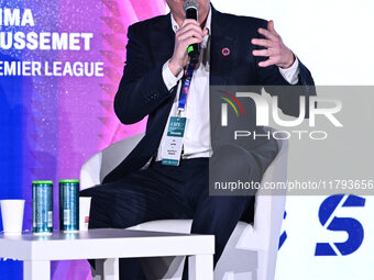 Mike Summers represents the PALACE FOR LIFE FOUNDATION during the Social Football Summit 2024 at the Olympic Stadium in Rome, Italy, on Nove...