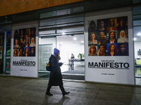 The opening of 'Manifesto' exhibition by Julian Rosefeldt in the Centre Of Contemporary Art in Torun, Poland on November 17, 2024. The exhib...