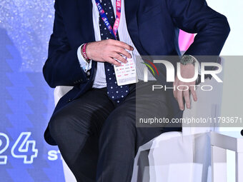 Giovanni Gardini of PALERMO FC participates in the Social Football Summit 2024 at the Olympic Stadium in Rome, Italy, on November 19, 2024....