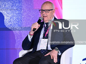 Giovanni Gardini of PALERMO FC participates in the Social Football Summit 2024 at the Olympic Stadium in Rome, Italy, on November 19, 2024....