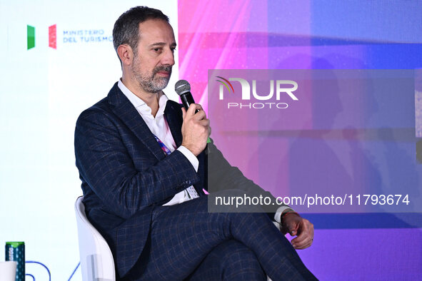 Luca Marchetti SKY attends the Social Football Summit 2024 at the Olympic Stadium in Rome, Italy, on November 19, 2024. 