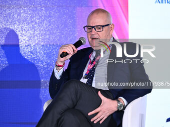 Giovanni Gardini of PALERMO FC participates in the Social Football Summit 2024 at the Olympic Stadium in Rome, Italy, on November 19, 2024....