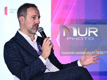 Luca Marchetti SKY attends the Social Football Summit 2024 at the Olympic Stadium in Rome, Italy, on November 19, 2024. (