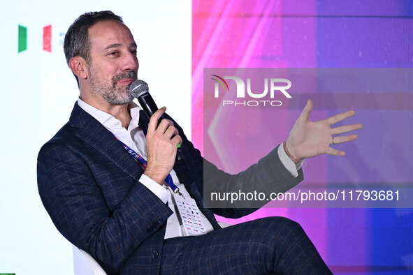 Luca Marchetti SKY attends the Social Football Summit 2024 at the Olympic Stadium in Rome, Italy, on November 19, 2024. 