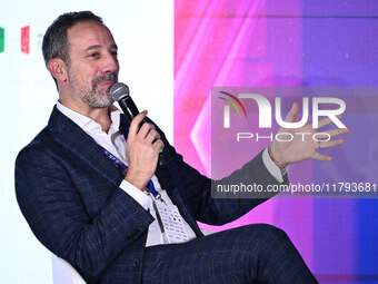 Luca Marchetti SKY attends the Social Football Summit 2024 at the Olympic Stadium in Rome, Italy, on November 19, 2024. (