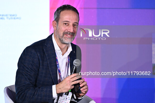 Luca Marchetti SKY attends the Social Football Summit 2024 at the Olympic Stadium in Rome, Italy, on November 19, 2024. 