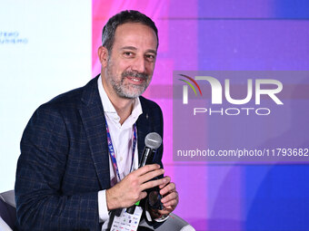 Luca Marchetti SKY attends the Social Football Summit 2024 at the Olympic Stadium in Rome, Italy, on November 19, 2024. (