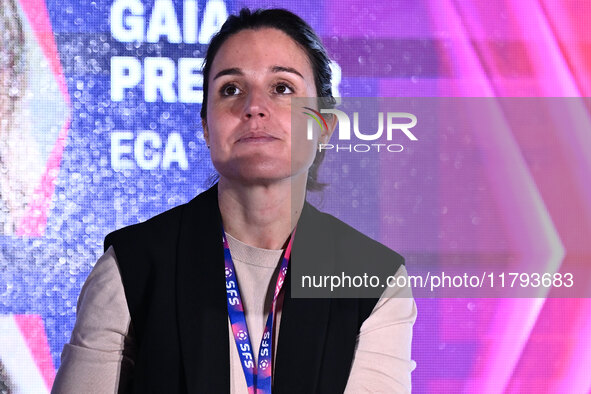 Anna Sagarra of Real Betis Balompie participates in the Social Football Summit 2024 at the Olympic Stadium in Rome, Italy, on November 19, 2...