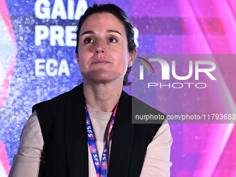 Anna Sagarra of Real Betis Balompie participates in the Social Football Summit 2024 at the Olympic Stadium in Rome, Italy, on November 19, 2...