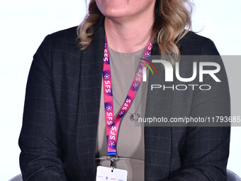 Jenny Morris attends the City Football Leadership Institute during the Social Football Summit 2024 at the Olympic Stadium in Rome, Italy, on...