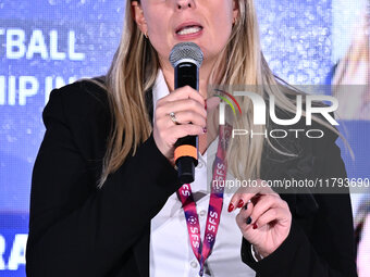 Gaia Pretner ECA attends the Social Football Summit 2024 at the Olympic Stadium in Rome, Italy, on November 19, 2024. (