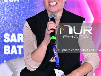 Anna Sagarra of Real Betis Balompie participates in the Social Football Summit 2024 at the Olympic Stadium in Rome, Italy, on November 19, 2...