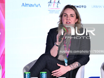 Jenny Morris attends the City Football Leadership Institute during the Social Football Summit 2024 at the Olympic Stadium in Rome, Italy, on...