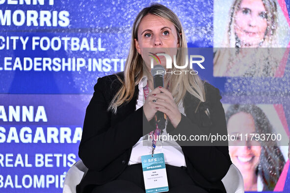 Gaia Pretner ECA attends the Social Football Summit 2024 at the Olympic Stadium in Rome, Italy, on November 19, 2024. 