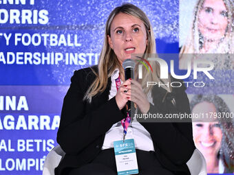 Gaia Pretner ECA attends the Social Football Summit 2024 at the Olympic Stadium in Rome, Italy, on November 19, 2024. (