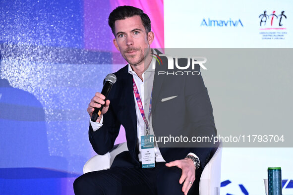 Mike Armstrong of JUVENTUS FC attends the Social Football Summit 2024 at the Olympic Stadium in Rome, Italy, on November 19, 2024. 