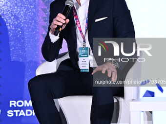 Mike Armstrong of JUVENTUS FC attends the Social Football Summit 2024 at the Olympic Stadium in Rome, Italy, on November 19, 2024. (