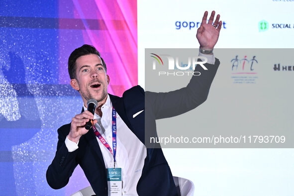 Mike Armstrong of JUVENTUS FC attends the Social Football Summit 2024 at the Olympic Stadium in Rome, Italy, on November 19, 2024. 