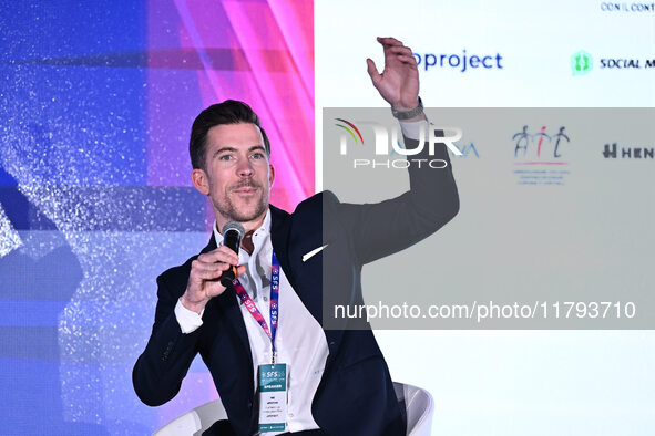 Mike Armstrong of JUVENTUS FC attends the Social Football Summit 2024 at the Olympic Stadium in Rome, Italy, on November 19, 2024. 