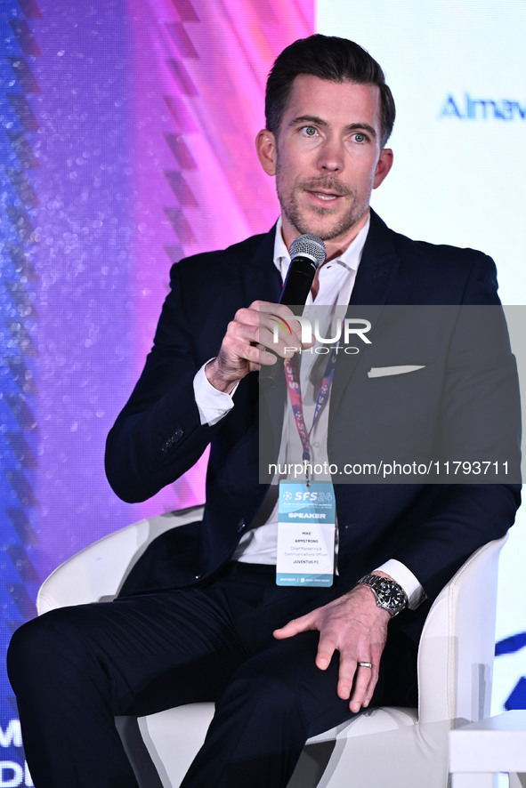 Mike Armstrong of JUVENTUS FC attends the Social Football Summit 2024 at the Olympic Stadium in Rome, Italy, on November 19, 2024. 