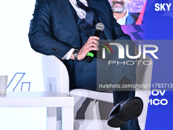 Giovanni Manna of SSC Napoli participates in the Social Football Summit 2024 at the Olympic Stadium in Rome, Italy, on November 19, 2024. (