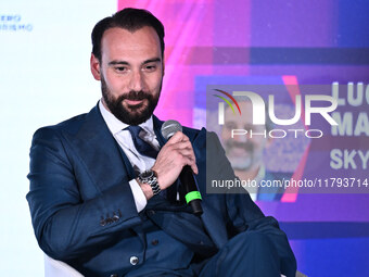 Giovanni Manna of SSC Napoli participates in the Social Football Summit 2024 at the Olympic Stadium in Rome, Italy, on November 19, 2024. (