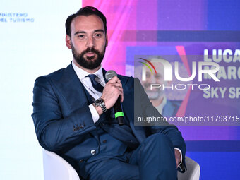 Giovanni Manna of SSC Napoli participates in the Social Football Summit 2024 at the Olympic Stadium in Rome, Italy, on November 19, 2024. (