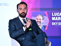 Giovanni Manna of SSC Napoli participates in the Social Football Summit 2024 at the Olympic Stadium in Rome, Italy, on November 19, 2024. (