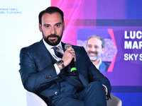 Giovanni Manna of SSC Napoli participates in the Social Football Summit 2024 at the Olympic Stadium in Rome, Italy, on November 19, 2024. (