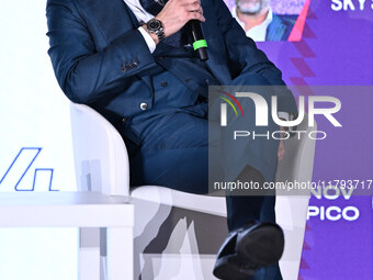 Giovanni Manna of SSC Napoli participates in the Social Football Summit 2024 at the Olympic Stadium in Rome, Italy, on November 19, 2024. (