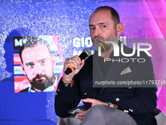 Gianluca Di Marzio from SKY attends the Social Football Summit 2024 at the Olympic Stadium in Rome, Italy, on November 19, 2024. (