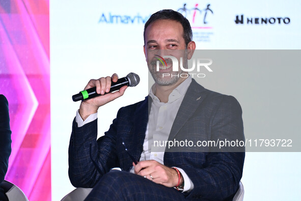 Luca Marchetti SKY attends the Social Football Summit 2024 at the Olympic Stadium in Rome, Italy, on November 19, 2024. 