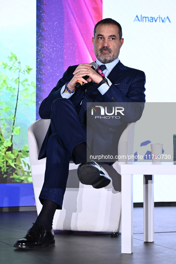 Andrea Butti of Lega Serie A attends the Social Football Summit 2024 at the Olympic Stadium in Rome, Italy, on November 19, 2024. 