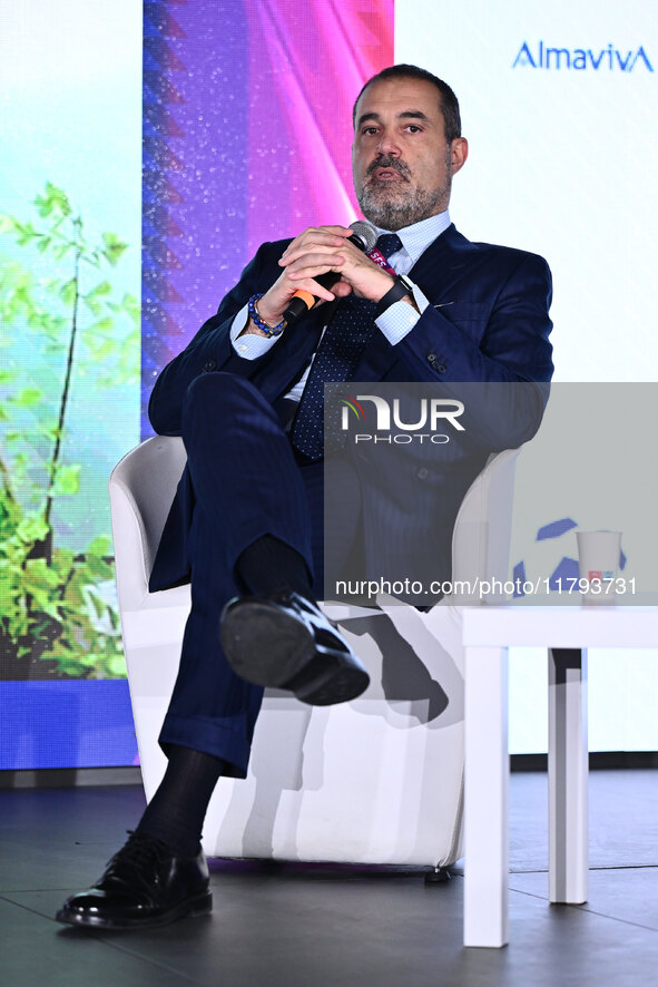 Andrea Butti of Lega Serie A attends the Social Football Summit 2024 at the Olympic Stadium in Rome, Italy, on November 19, 2024. 