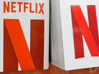 Netflix gift cards are seen in a store in Torun, Poland on November 19, 2024. (