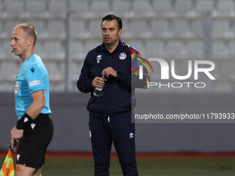 Koldo Alvarez, head coach of Andorra, is present during the UEFA Nations League, League D, Group D2 soccer match between Malta and Andorra a...