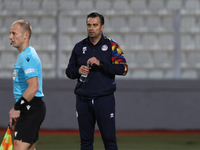 Koldo Alvarez, head coach of Andorra, is present during the UEFA Nations League, League D, Group D2 soccer match between Malta and Andorra a...