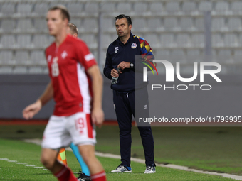 Koldo Alvarez, head coach of Andorra, is present during the UEFA Nations League, League D, Group D2 soccer match between Malta and Andorra a...