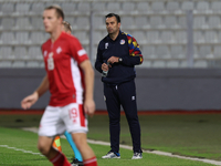 Koldo Alvarez, head coach of Andorra, is present during the UEFA Nations League, League D, Group D2 soccer match between Malta and Andorra a...