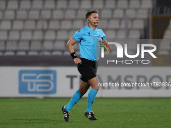 In Ta' Qali, Malta, on November 19, 2024, UEFA appoints match referee Luka Bilbija, who runs during the UEFA Nations League, League D, Group...