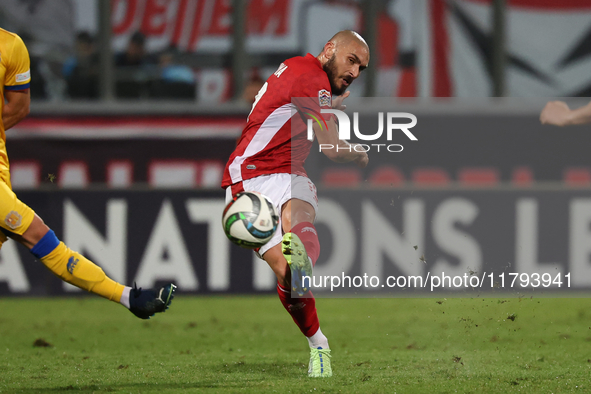 Teddy Teuma of Malta plays during the UEFA Nations League, League D, Group D2 soccer match between Malta and Andorra at the National Stadium...