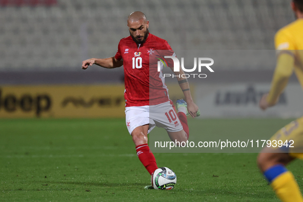 Teddy Teuma of Malta plays during the UEFA Nations League, League D, Group D2 soccer match between Malta and Andorra at the National Stadium...