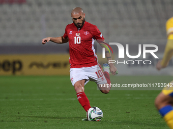 Teddy Teuma of Malta plays during the UEFA Nations League, League D, Group D2 soccer match between Malta and Andorra at the National Stadium...