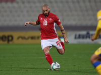 Teddy Teuma of Malta plays during the UEFA Nations League, League D, Group D2 soccer match between Malta and Andorra at the National Stadium...