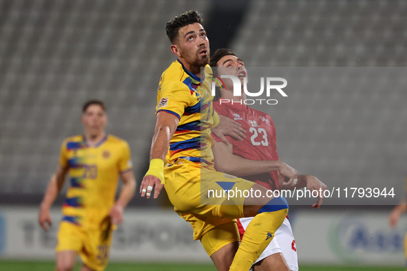 Christian Garcia of Andorra plays during the UEFA Nations League, League D, Group D2 soccer match between Malta and Andorra at the National...