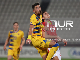 Christian Garcia of Andorra plays during the UEFA Nations League, League D, Group D2 soccer match between Malta and Andorra at the National...