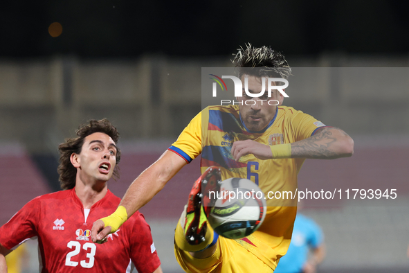 Christian Garcia of Andorra plays during the UEFA Nations League, League D, Group D2 soccer match between Malta and Andorra at the National...