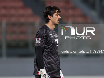 Iker Alvarez, goalkeeper of Andorra, participates in the UEFA Nations League, League D, Group D2 soccer match between Malta and Andorra at t...