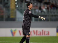 Iker Alvarez, goalkeeper of Andorra, participates in the UEFA Nations League, League D, Group D2 soccer match between Malta and Andorra at t...